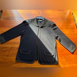 VTG Ming Wang Black Knit Cardigan